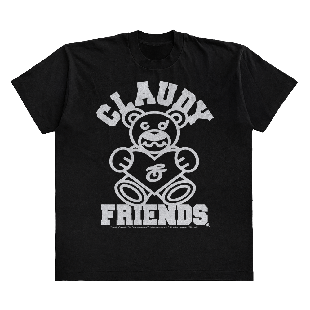 CLAUDY N' FRIENDS® BLACK/WHITE STAPLE TEE