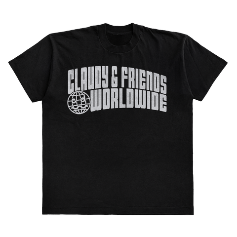 CLAUDY N' FRIENDS® WORLDWIDE BLACK TEE