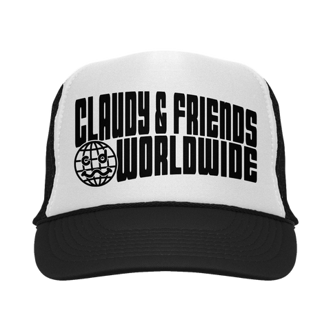 CLAUDY N' FRIENDS® WORLDWIDE BLACK TRUCKER HAT