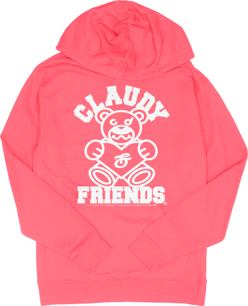 CLAUDY N' FRIENDS® PINK PULLOVER HOODIE