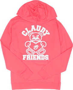 CLAUDY N' FRIENDS® PINK PULLOVER HOODIE