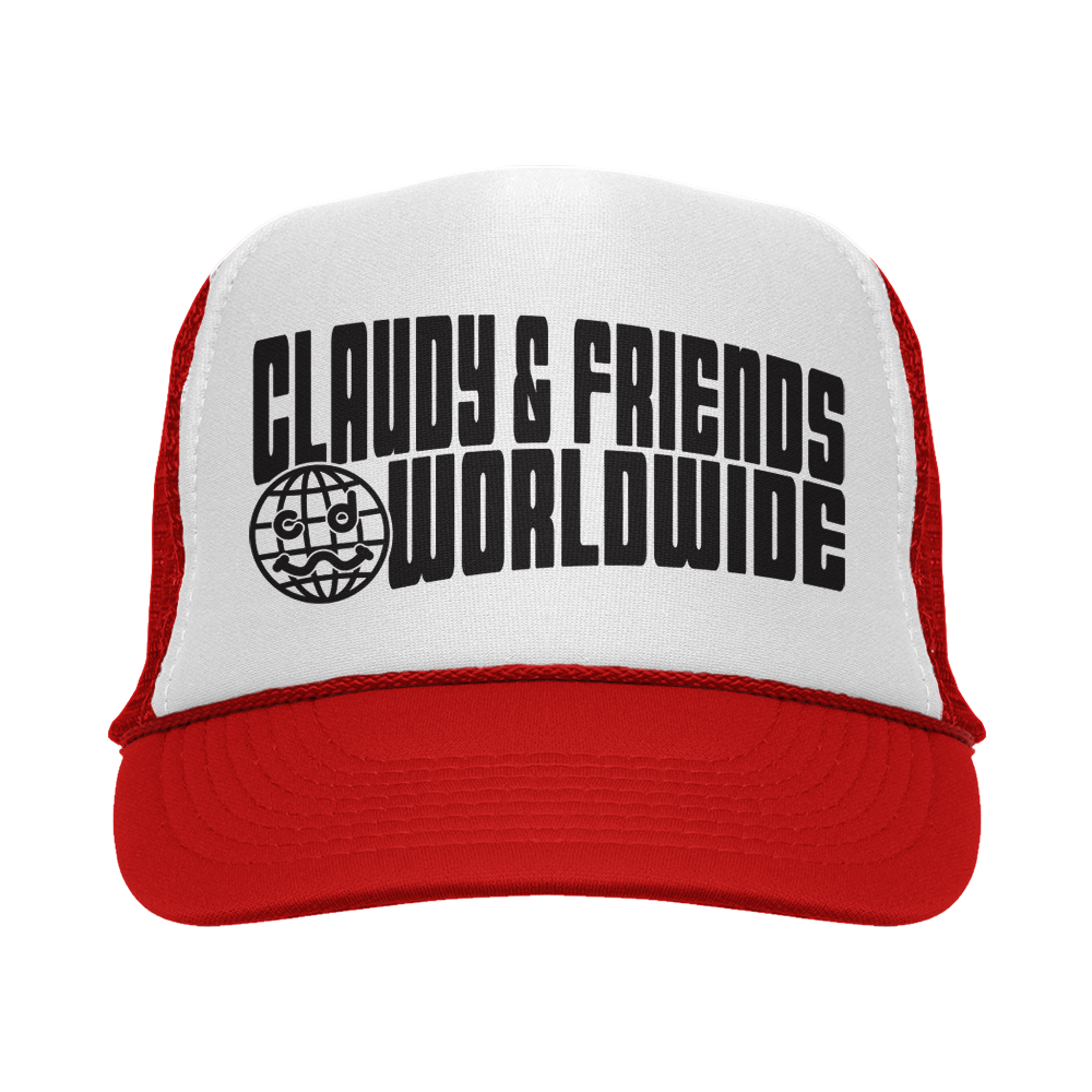 CLAUDY N' FRIENDS® WORLDWIDE RED TRUCKER HAT