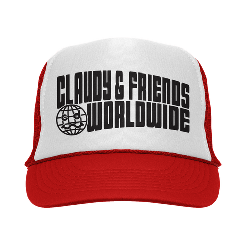 CLAUDY N' FRIENDS® WORLDWIDE RED TRUCKER HAT